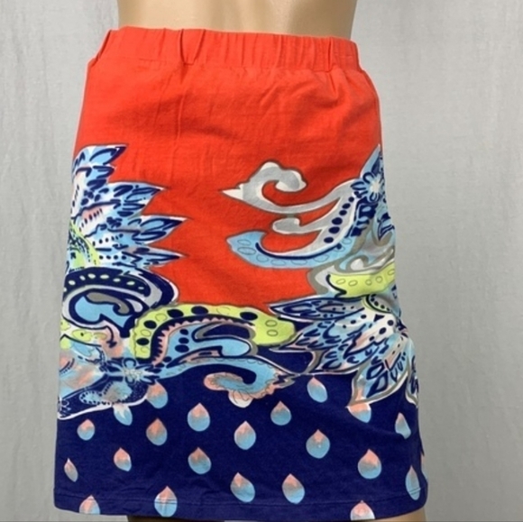 Krimson Klover Skirt Size Large Stretch Waistband Bright Pattern Colors. - Picture 1 of 7